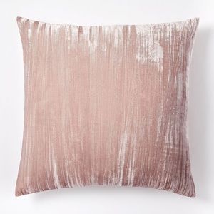 West Elm Euro sham - Lush Crinkle Velvet - Dusty Blush